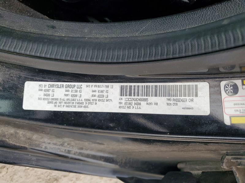 Продажа на аукционе авто 2013 Dodge Avenger, vin: 1C3CDZAG8DN668885, номер лота: 54250226