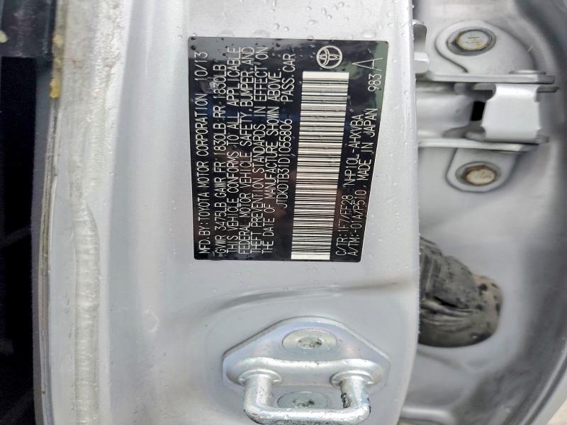 Aukcja sprzedaży 2013 Toyota Prius C, vin: JTDKDTB31D1055806, numer aukcji: 54523006