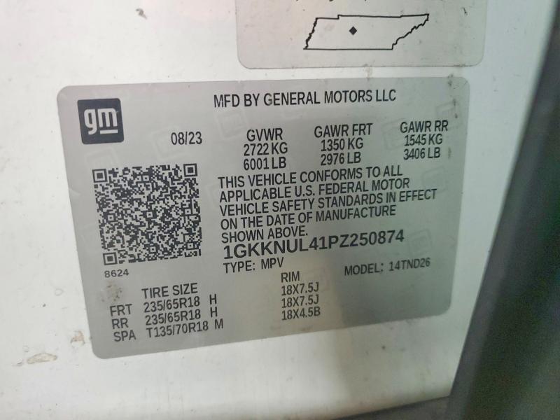 Aukcja sprzedaży 2023 Gmc Acadia, vin: 1GKKNUL41PZ250874, numer aukcji: 54325816