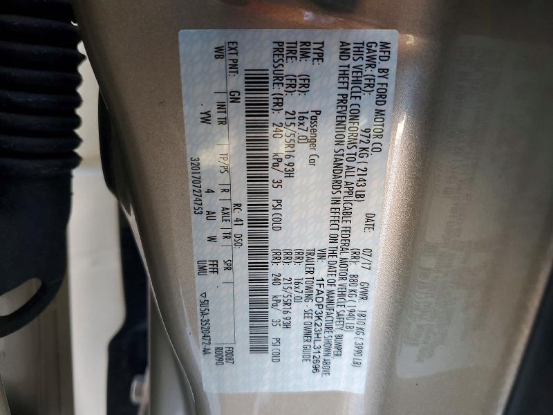 Продаж на аукціоні авто 2017 Ford Focus, vin: 1FADP3K23HL312696, номер лоту: 53189276