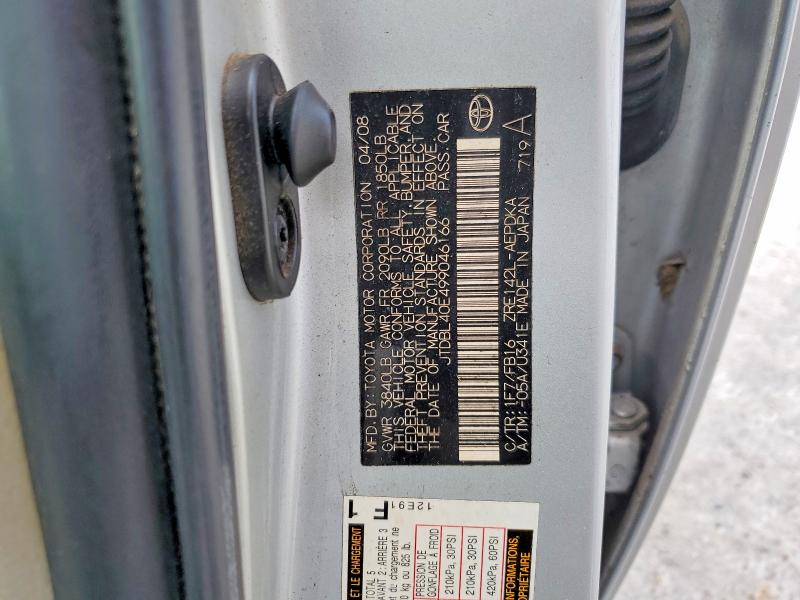 2009 Toyota Corolla მანქანა იყიდება აუქციონზე, vin: JTDBL40E499046166, აუქციონის ნომერი: 53070936