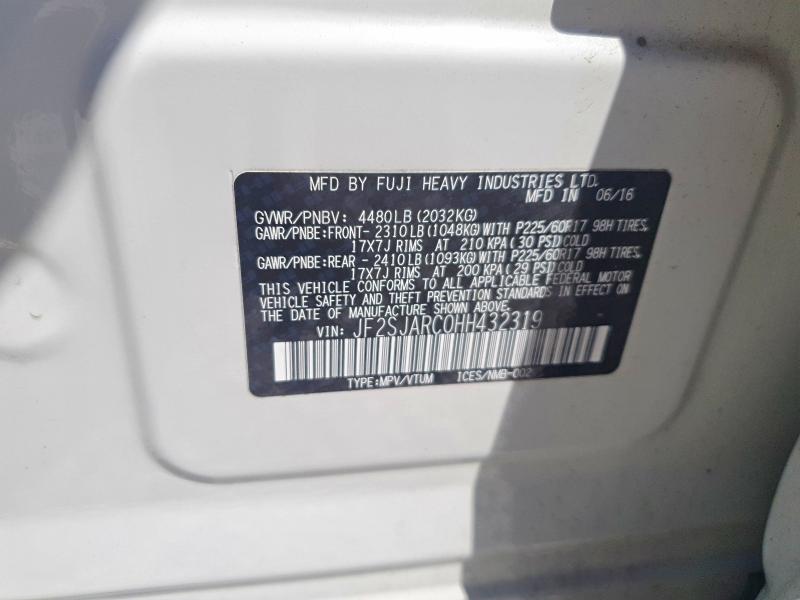 Aukcja sprzedaży 2017 Subaru Forester, vin: JF2SJARC0HH432319, numer aukcji: 54848936