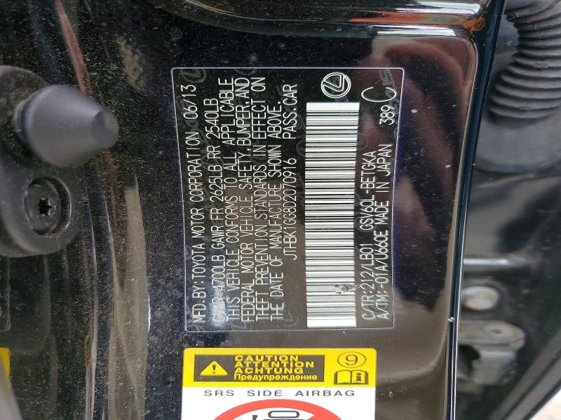 53048836 :رقم المزاد ، JTHBK1GG8D2070916 vin ، 2013 Lexus Es مزاد بيع