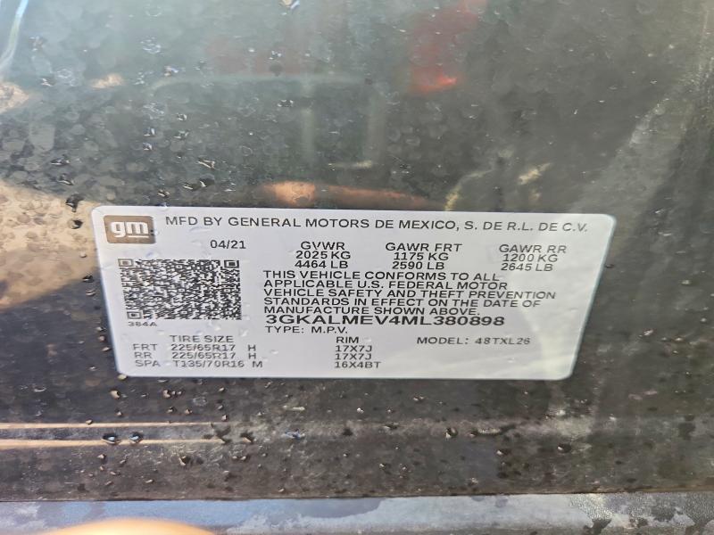 2021 Gmc Terrain მანქანა იყიდება აუქციონზე, vin: 3GKALMEV4ML380898, აუქციონის ნომერი: 53906026