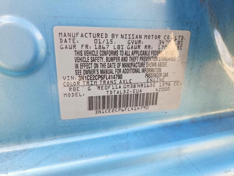 Продажа на аукционе авто 2015 Nissan Versa Note, vin: 3N1CE2CP6FL414790, номер лота: 54995656