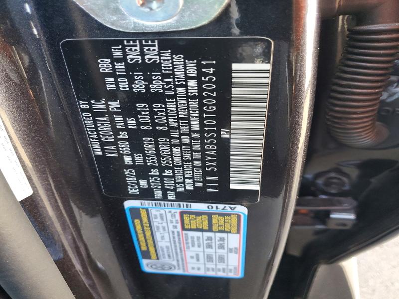 52969566 :رقم المزاد ، 5XYAB5S10TG020541 vin ، 2026 Kia Ev9 مزاد بيع