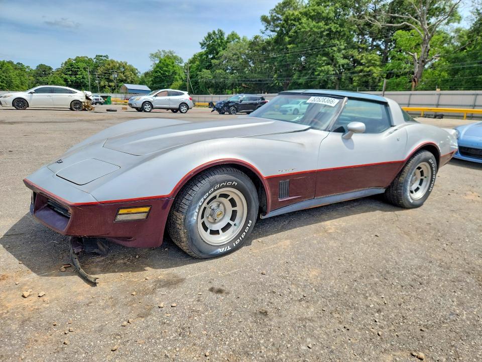1982 Chev Corvette მანქანა იყიდება აუქციონზე, vin: 1G1AY8785C100392, აუქციონის ნომერი: 52528366