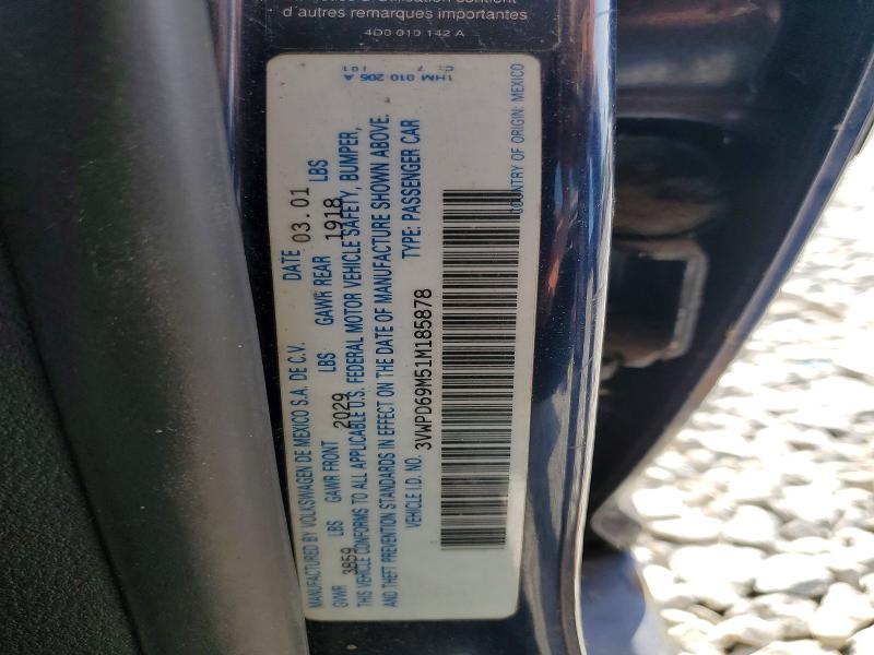 54625366 :رقم المزاد ، 3VWPD69M51M185878 vin ، 2001 Volkswagen Jetta مزاد بيع