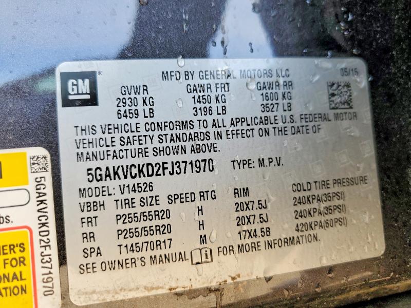Продажа на аукционе авто 2015 Buick Enclave, vin: 5GAKVCKD2FJ371970, номер лота: 51547576