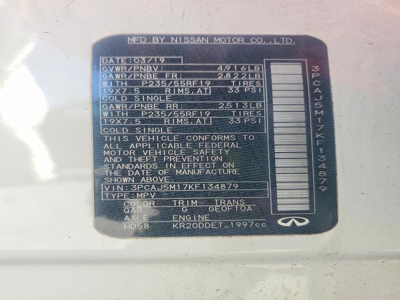 Продажа на аукционе авто 2019 Infiniti Qx50, vin: 3PCAJ5M17KF134879, номер лота: 52694166