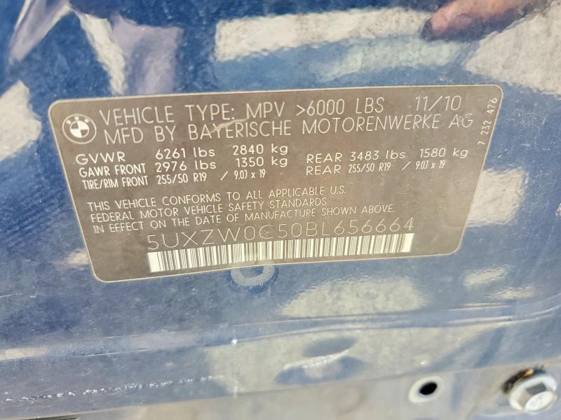 Aukcja sprzedaży 2011 Bmw X5, vin: 5UXZW0C50BL656664, numer aukcji: 52431336