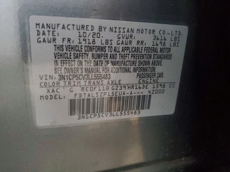 Продажа на аукционе авто 2020 Nissan Kicks, vin: 3N1CP5CV3LL555483, номер лота: 54804586