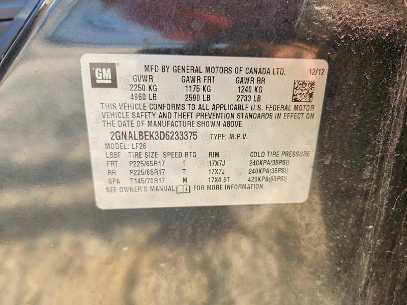 Продажа на аукционе авто 2013 Chevrolet Equinox, vin: 2GNALBEK3D6233375, номер лота: 53066636