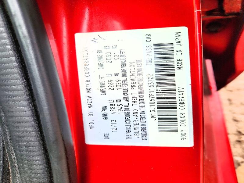 Продаж на аукціоні авто 2015 Mazda 6, vin: JM1GJ1U67F1163702, номер лоту: 54418246