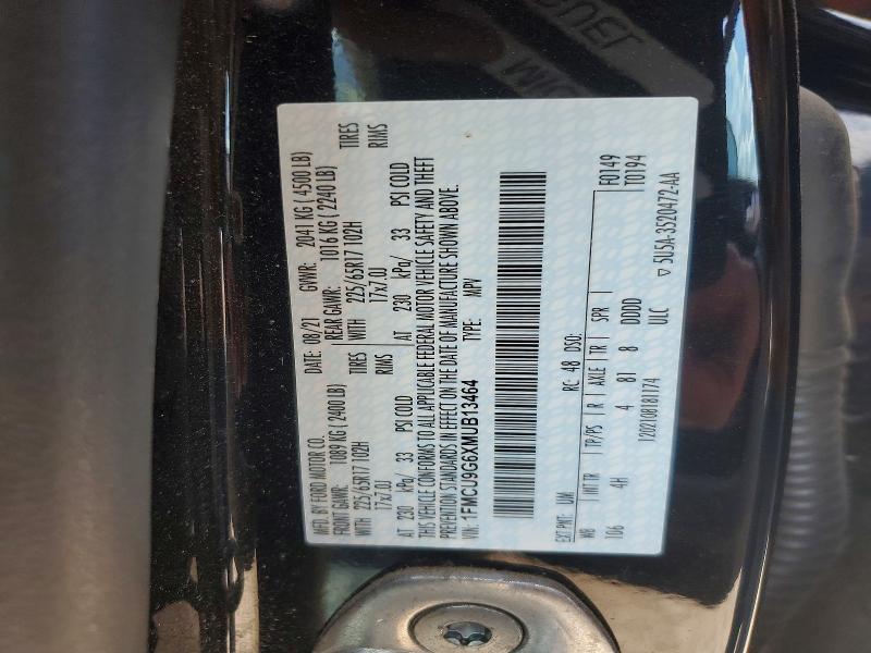 Продаж на аукціоні авто 2021 Ford Escape, vin: 1FMCU9G6XMUB13464, номер лоту: 52767326