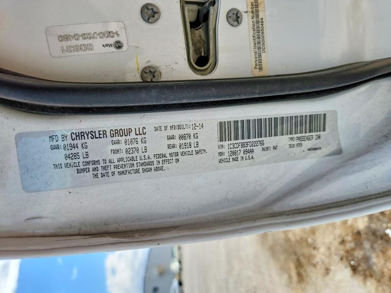 53380716 :رقم المزاد ، 1C3CDFBB3FD222766 vin ، 2015 Dodge Dart مزاد بيع