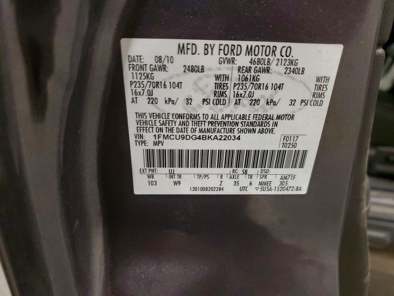 Продаж на аукціоні авто 2011 Ford Escape, vin: 1FMCU9DG4BKA22034, номер лоту: 51613876