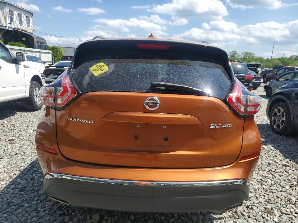 2015 Nissan Murano მანქანა იყიდება აუქციონზე, vin: 5N1AZ2MH2FN271168, აუქციონის ნომერი: 54311896
