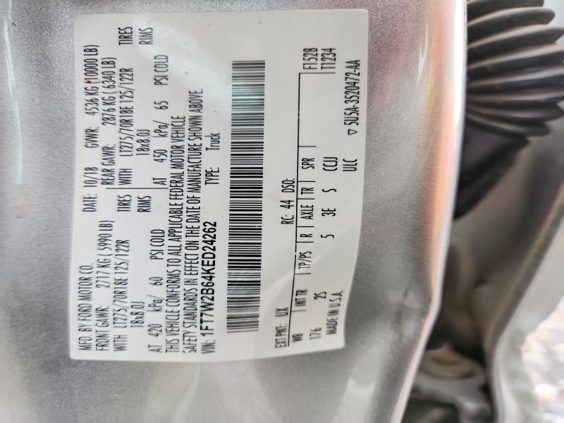 Aukcja sprzedaży 2019 Ford F250, vin: 1FT7W2B64KED24262, numer aukcji: 53018666
