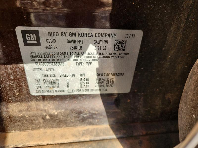 Продажа на аукционе авто 2014 Buick Encore, vin: KL4CJGSBXEB586181, номер лота: 53214516