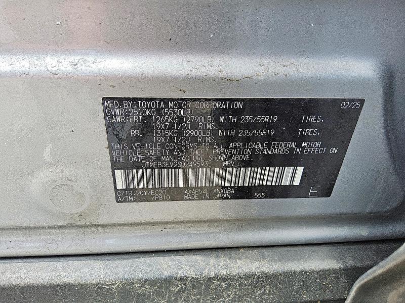 Продаж на аукціоні авто 2025 Toyota Rav4, vin: JTMEB3FV2SD249593, номер лоту: 54723996