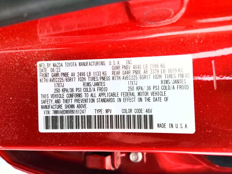 Aukcja sprzedaży 2024 Mazda Cx-50, vin: 7MMVABDM9RN161247, numer aukcji: 52045476