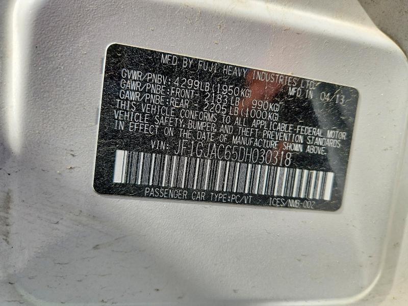 2013 Subaru Impreza მანქანა იყიდება აუქციონზე, vin: JF1GJAC65DH030318, აუქციონის ნომერი: 53547376