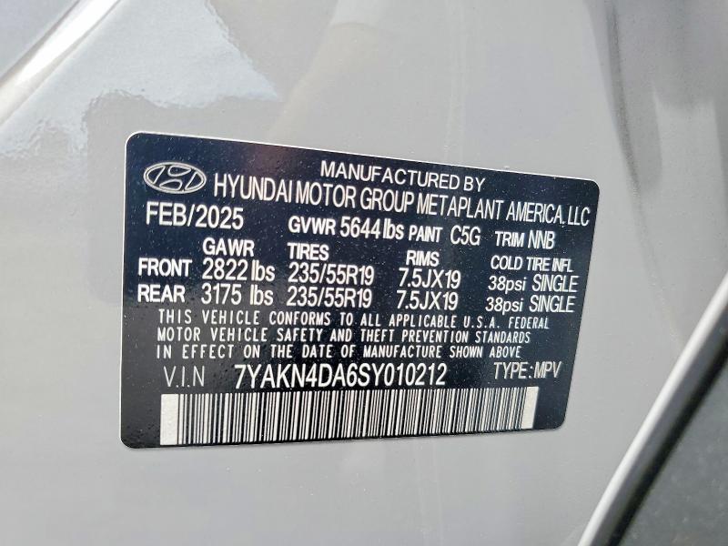 Продаж на аукціоні авто 2025 Hyundai Ioniq 5, vin: 7YAKN4DA6SY010212, номер лоту: 54729016