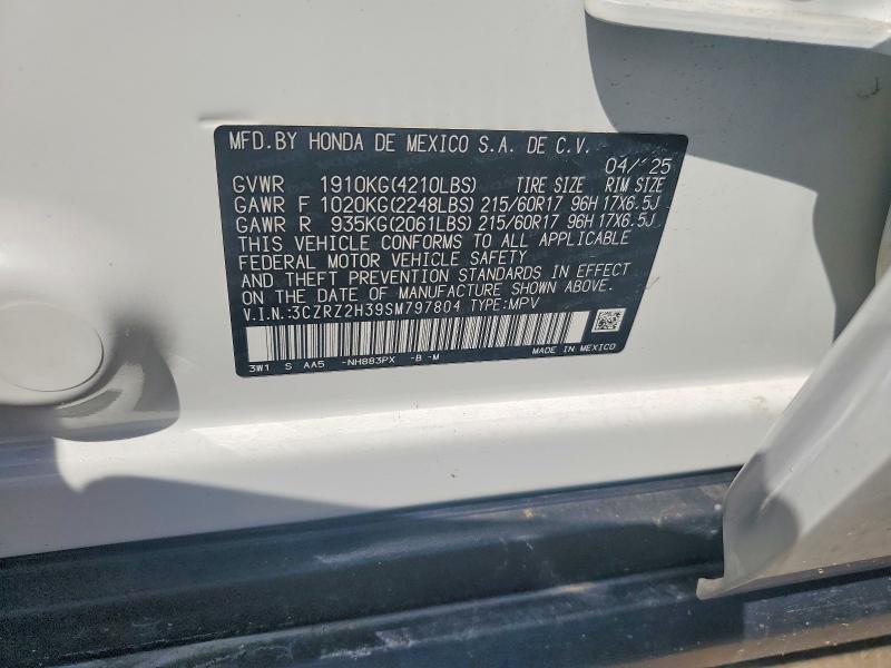 Продаж на аукціоні авто 2025 Honda Hr-v, vin: 3CZRZ2H39SM797804, номер лоту: 52446786
