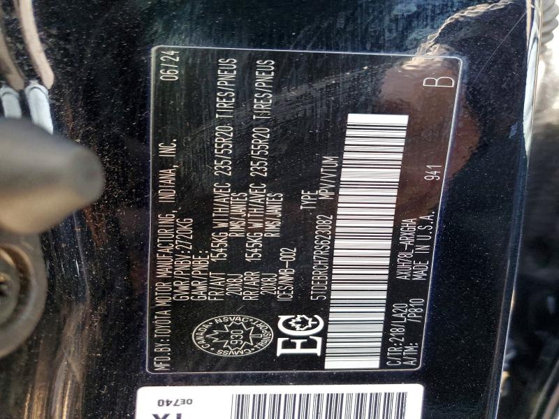 Aukcja sprzedaży 2024 Toyota Highlander Hybrid, vin: 5TDEBRCH7RS623082, numer aukcji: 52904276