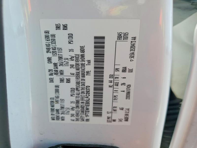 Aukcja sprzedaży 2020 Ford F150, vin: 1FTEW1EB5LFC09370, numer aukcji: 52315646