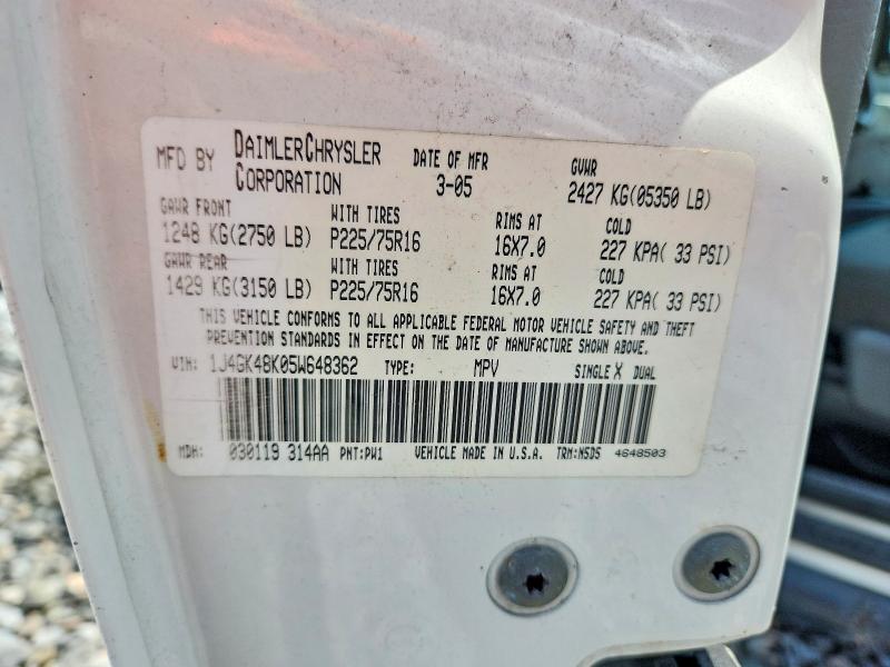 2005 Jeep Liberty მანქანა იყიდება აუქციონზე, vin: 1J4GK48K05W648362, აუქციონის ნომერი: 52503696