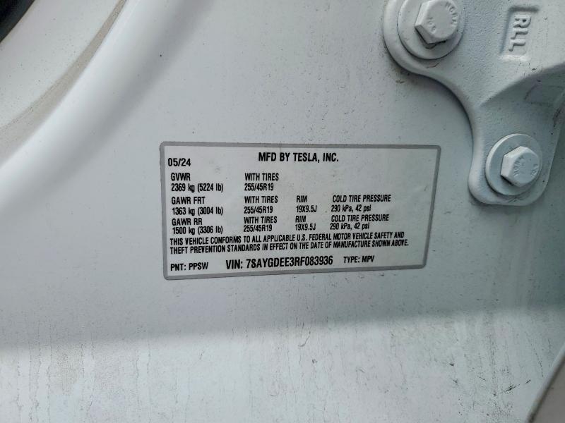 Aukcja sprzedaży 2024 Tesla Model Y, vin: 7SAYGDEE3RF083936, numer aukcji: 53823266