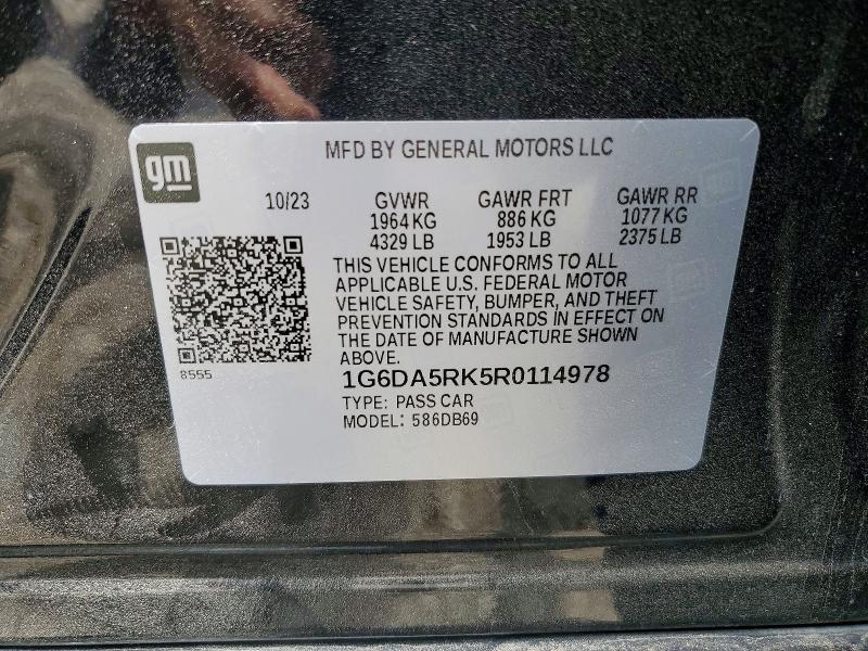 Продажа на аукционе авто 2024 Cadillac Ct4, vin: 1G6DA5RK5R0114978, номер лота: 52394656