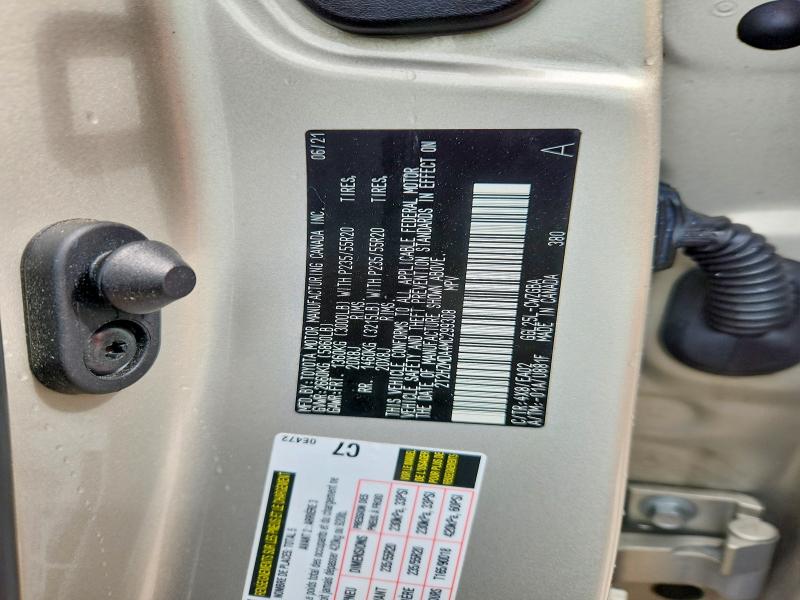 2021 Lexus Rx მანქანა იყიდება აუქციონზე, vin: 2T2HZMDA4MC299308, აუქციონის ნომერი: 54209386