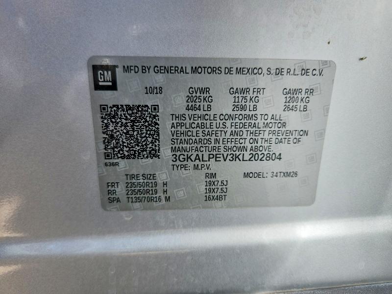 Продажа на аукционе авто 2019 Gmc Terrain, vin: 3GKALPEV3KL202804, номер лота: 55232306