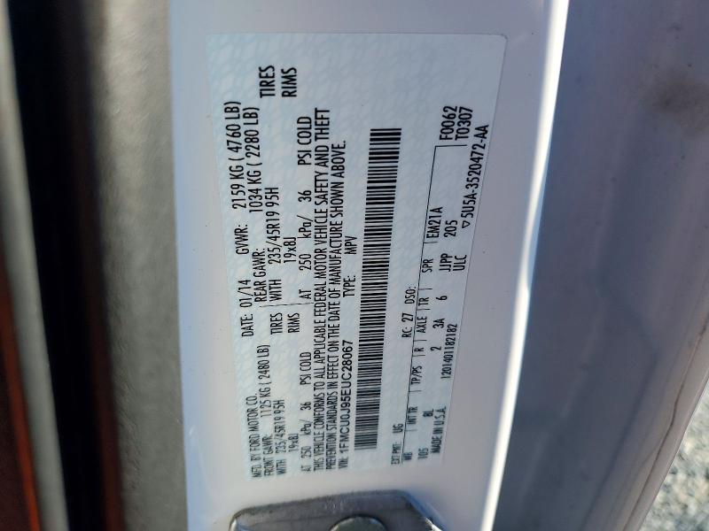Aukcja sprzedaży 2014 Ford Escape, vin: 1FMCU0J95EUC28067, numer aukcji: 53529026