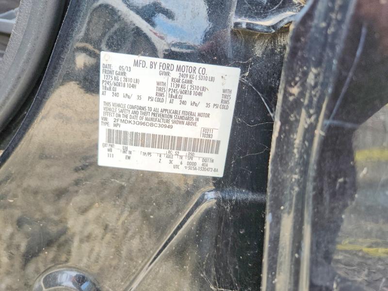 54067206 :رقم المزاد ، 2FMDK3G96DBC30949 vin ، 2013 Ford Edge مزاد بيع