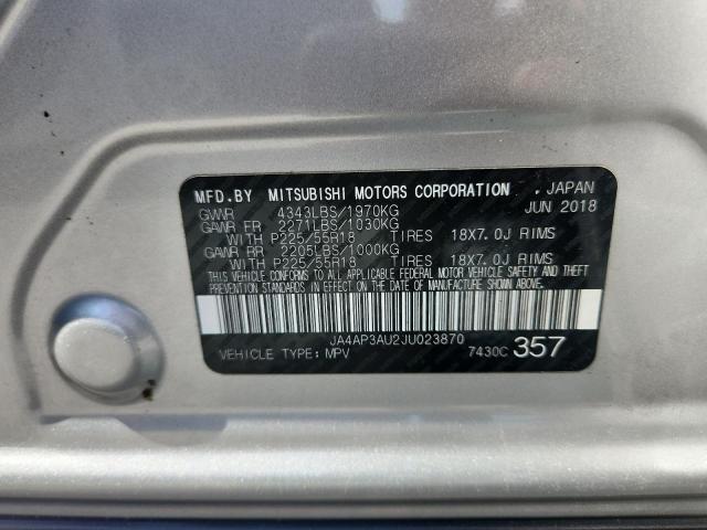 Продаж на аукціоні авто 2018 Mitsubishi Outlander Sport, vin: JA4AP3AU2JU023870, номер лоту: 53699766