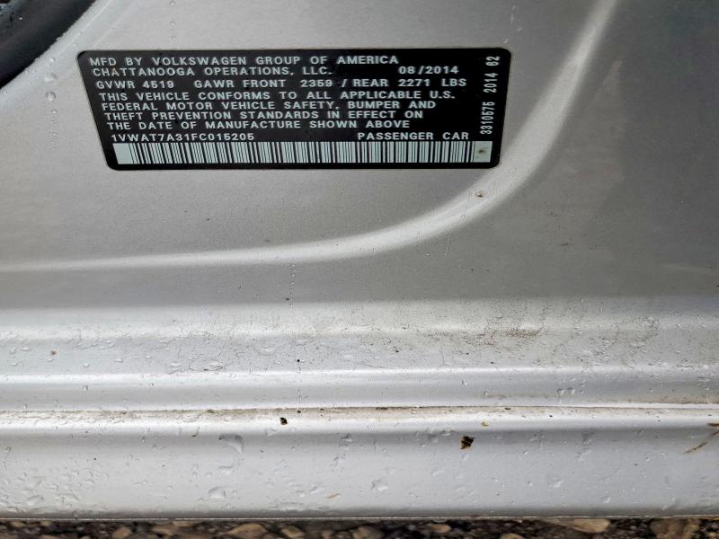 Aukcja sprzedaży 2015 Volkswagen Passat, vin: 1VWAT7A31FC015205, numer aukcji: 52412816