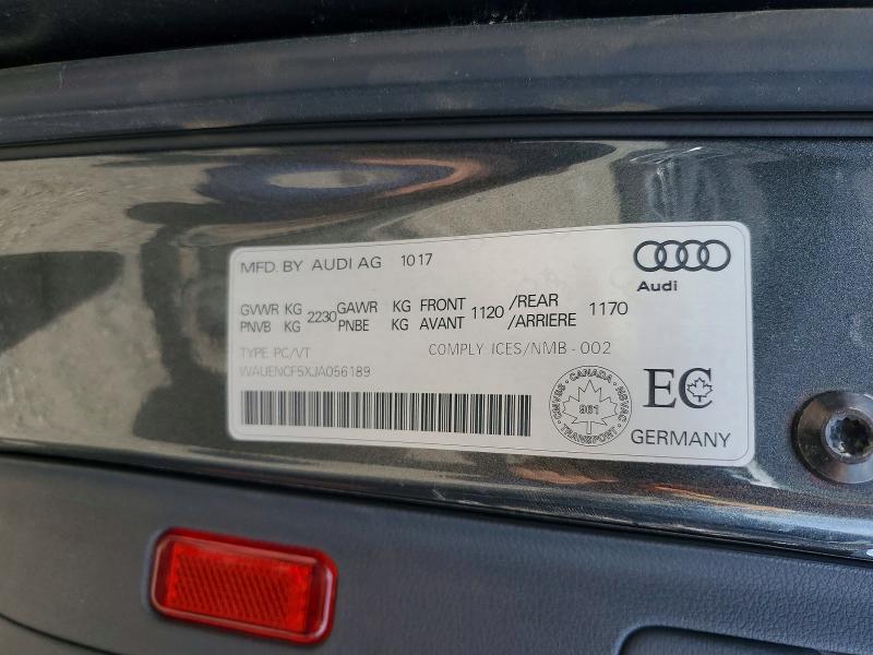 Aukcja sprzedaży 2018 Audi A5, vin: WAUENCF5XJA056189, numer aukcji: 52586836