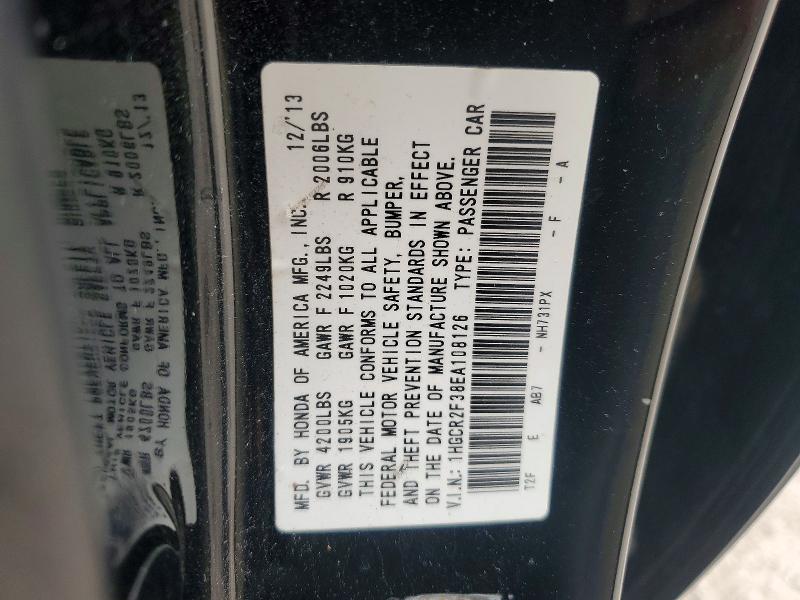 Продаж на аукціоні авто 2014 Honda Accord, vin: 1HGCR2F38EA108126, номер лоту: 53692266