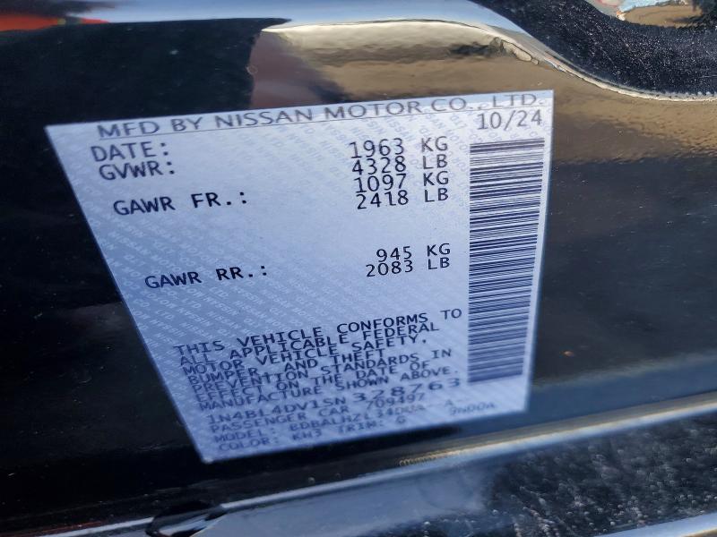 Продажа на аукционе авто 2025 Nissan Altima, vin: 1N4BL4DV1SN328763, номер лота: 55316546