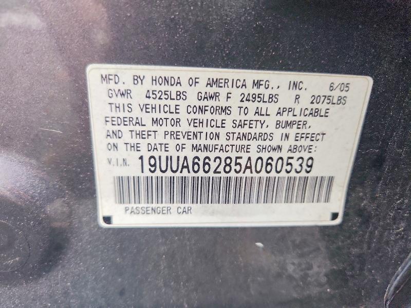 Продажа на аукционе авто 2005 Acura Tl, vin: 19UUA66285A060539, номер лота: 52029996