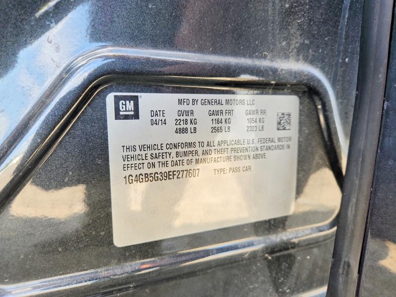 52864536 :رقم المزاد ، 1G4GB5G39EF277607 vin ، 2014 Buick Lacrosse مزاد بيع