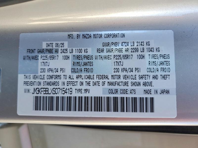 Aukcja sprzedaży 2025 Mazda Cx-5, vin: JM3KFBBLXS0715419, numer aukcji: 54681736