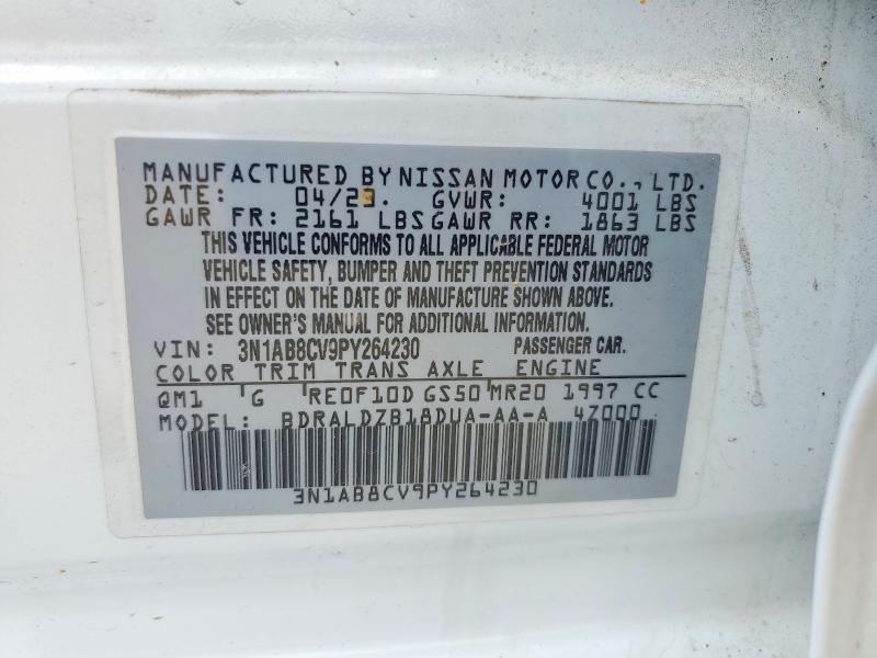 54499536 :رقم المزاد ، 3N1AB8CV9PY264230 vin ، 2023 Nissan Sentra مزاد بيع