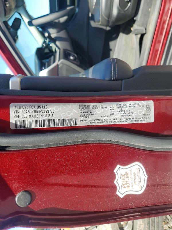 2023 Jeep Grand Cherokee მანქანა იყიდება აუქციონზე, vin: 1C4RJYB60PC623776, აუქციონის ნომერი: 51868006