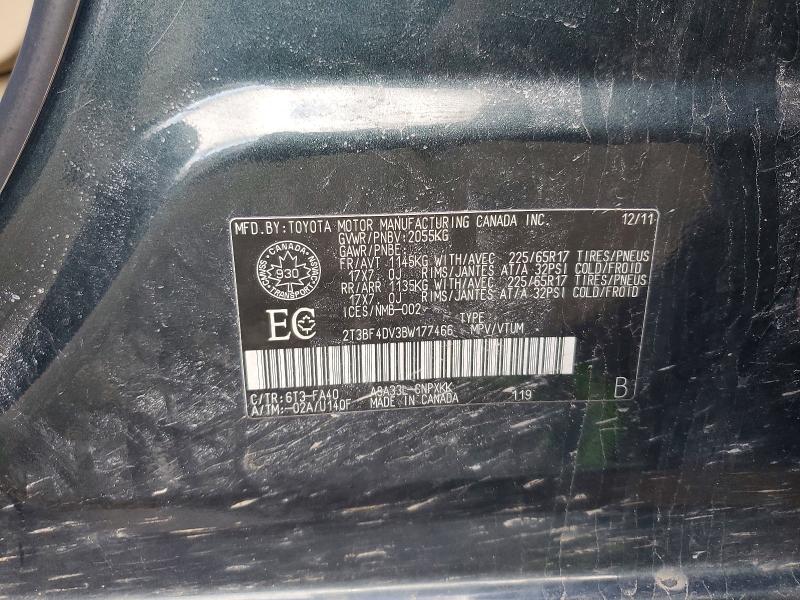Продаж на аукціоні авто 2011 Toyota Rav4, vin: 2T3BF4DV3BW177466, номер лоту: 51832136