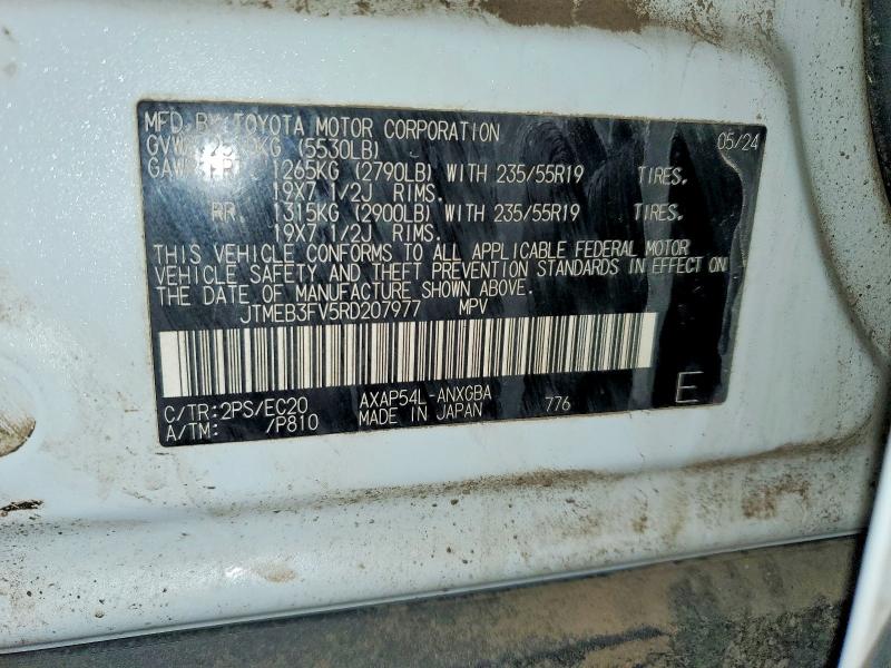 Aukcja sprzedaży 2024 Toyota Rav4 Prime, vin: JTMEB3FV5RD207977, numer aukcji: 51971096